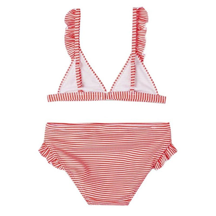 Bambini NAME.IT Costumi | Bikini Ragazza Zannah Striped Fiery Coral