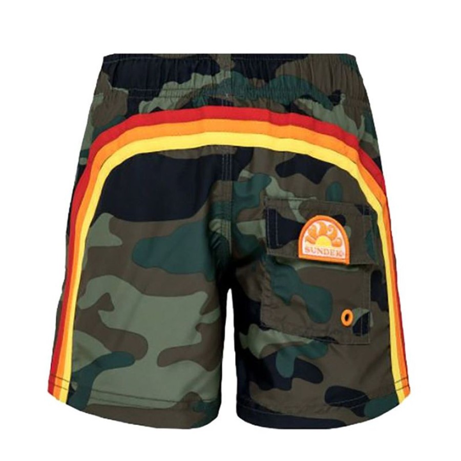 Bambini SUNDEK Costumi | Boxer Bambino Arcobaleno 639 Army Green