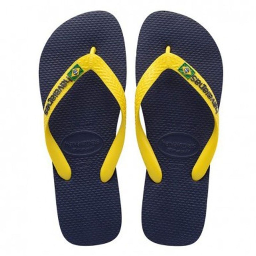 Donna HAVAIANAS Sandali E Infradito | Infradito Donna Brasil Logo 3587 Blu/Giallo