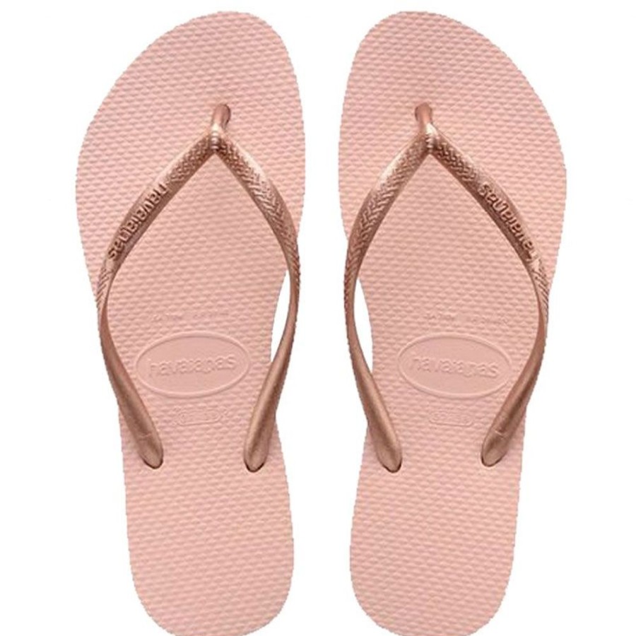 Donna HAVAIANAS Sandali E Infradito | Infradito Donna Slim Metallic 0076 Ballet Rose