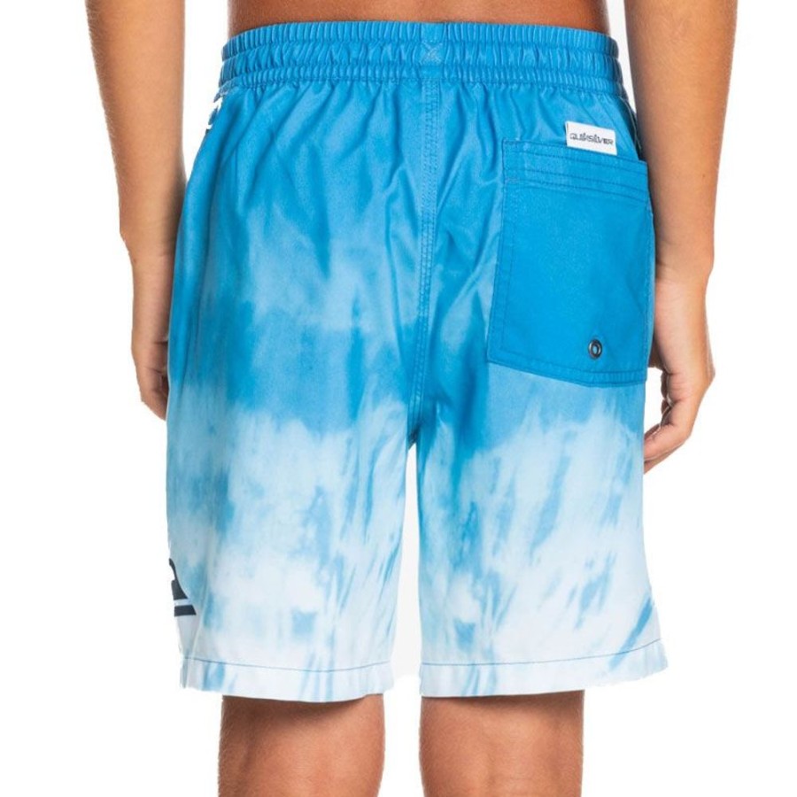 Bambini QUIKSILVER Costumi | Boxer Bambino Faded Logo 15 Bfa6 Airy Blue