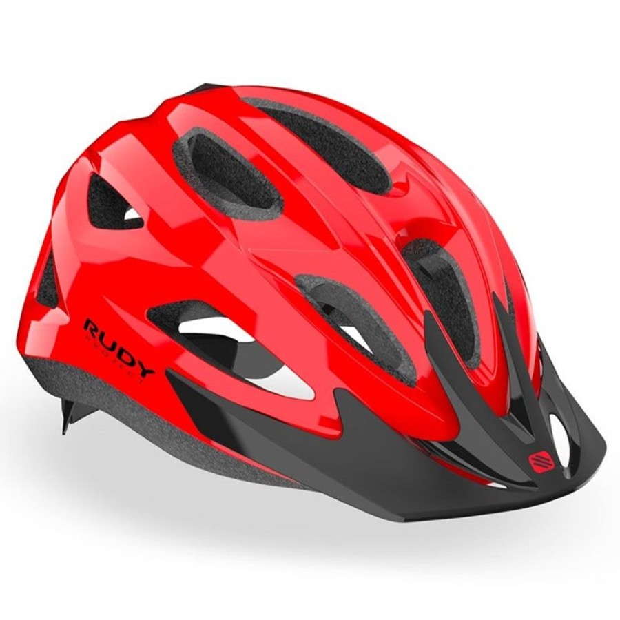 Bambini RUDY PROJECT Ciclismo | Casco Bambino Rocky Red (Shiny) + Frontino