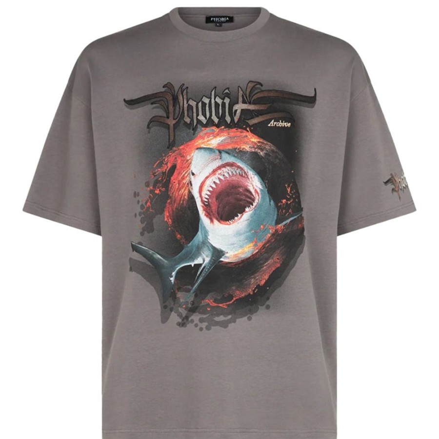 Uomo PHOBIA Casual E Lifestyle | T-Shirt Uomo Grafica Shark